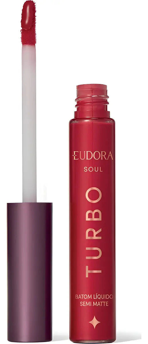 Eudora Soul Turbo Batom Líquido Vermelho Turbinado Semi Mate