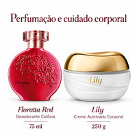 Kit Floratta Red Colônia 75ml + Creme Lily 250g O Boticário