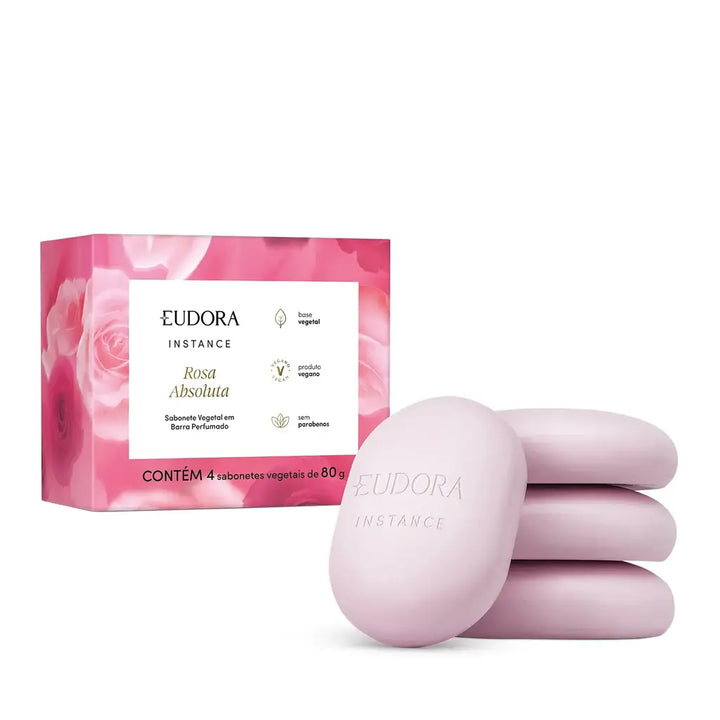Sabonete Vegetal Instance Rosa Absoluta 4x80g Eudora