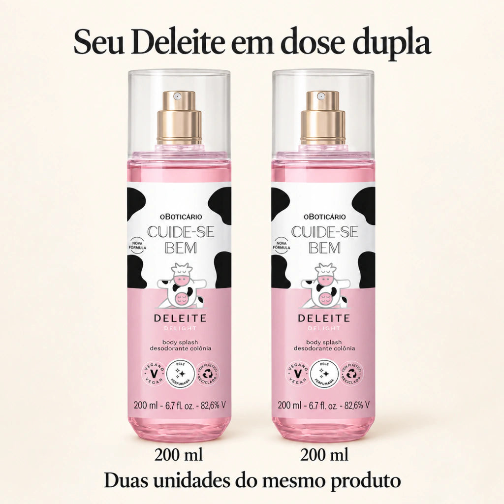 Boticário Body Splash Cuide-se Bem Deleite 200ml (2 Itens) Feminino - loja online
