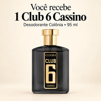 Conteúdo da compra: 1 Club 6 Cassino Desodorante Colônia 95 ml, ilustrado pelo frasco.