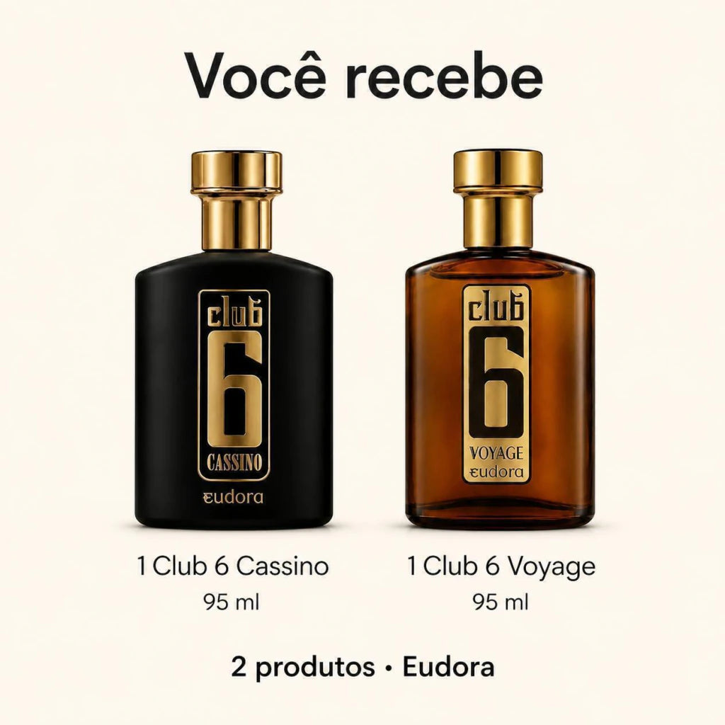 Imagem do Kit Club 6 Voyage + Cassino Colônia 95ml Eudora