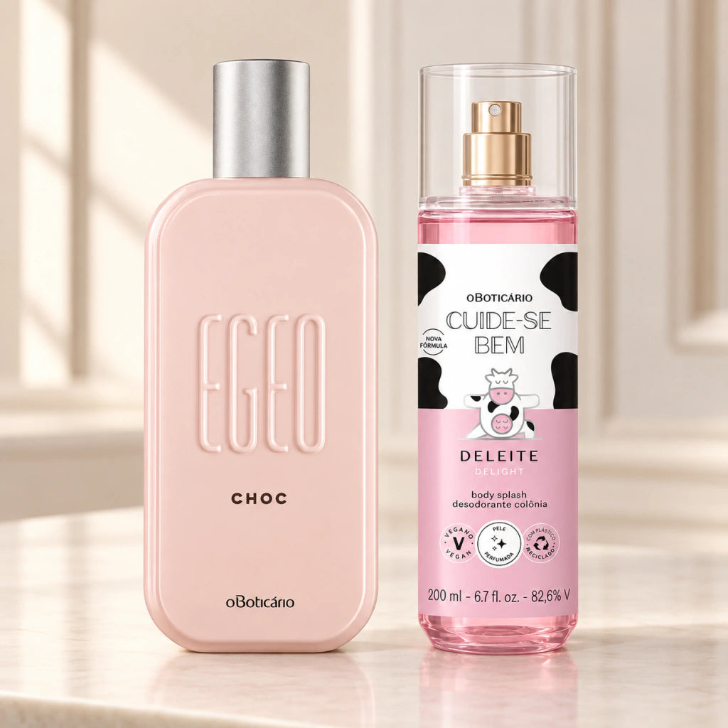 Layering: Egeo Choc Colônia 90ml + Body Splash Cuide-se Bem Deleite 200ml - comprar online