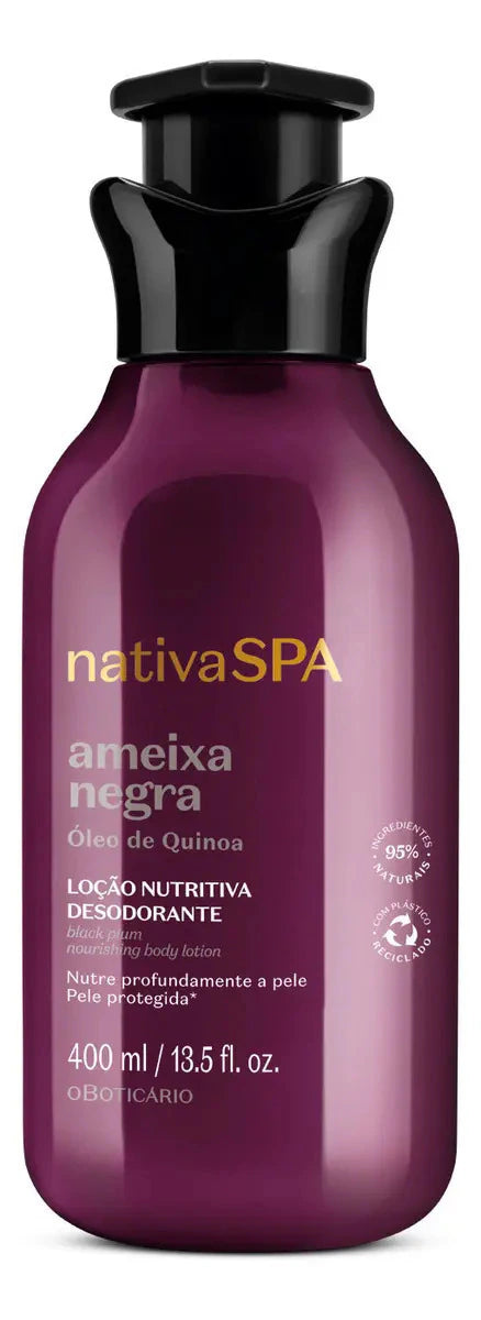Loção Hidratante Desodorante Corporal Nativa Spa Ameixa Negra O Boticário 400ml