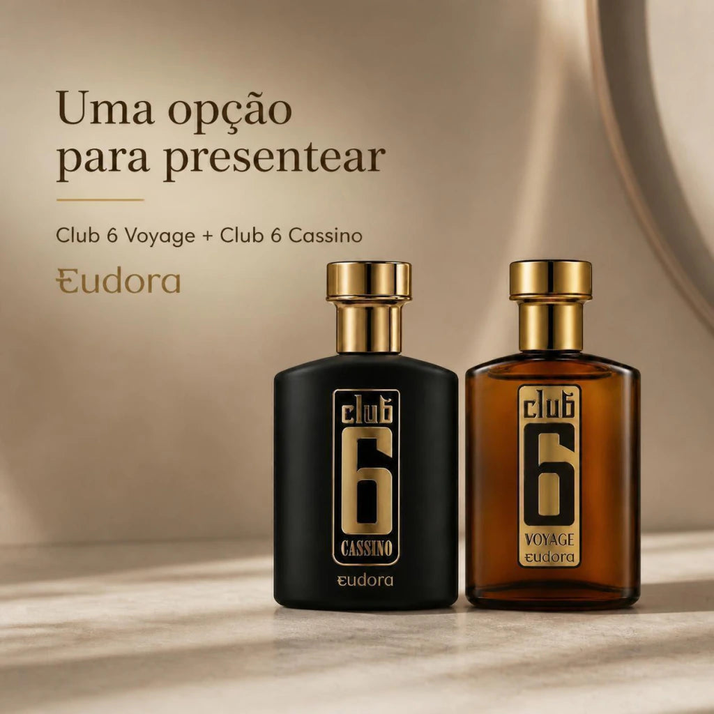 Kit Club 6 Voyage + Cassino Colônia 95ml Eudora - loja online
