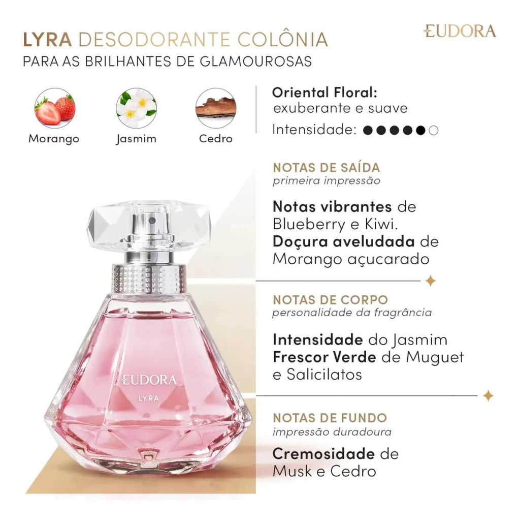 Lyra Desodorante Colônia Feminino 75ml Eudora - comprar online