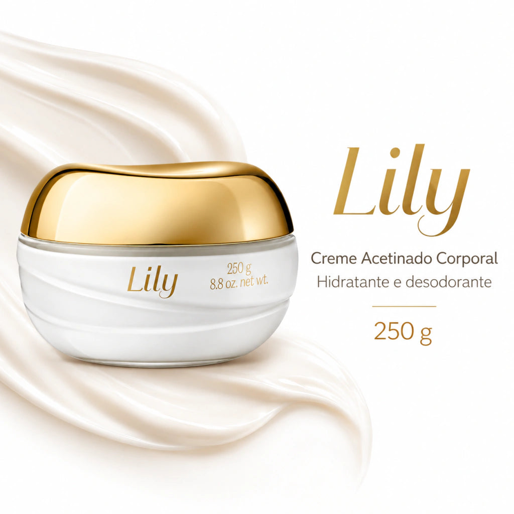 Creme Acetinado Hidratante Desodorante Corporal Lily 250G