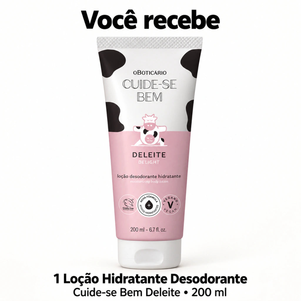 Imagem do Loção Hidratante Desodorante Cuide-se Bem Deleite 200ml O Boticário