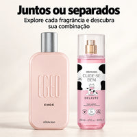 Layering: Egeo Choc Colônia 90ml + Body Splash Cuide-se Bem Deleite 200ml
