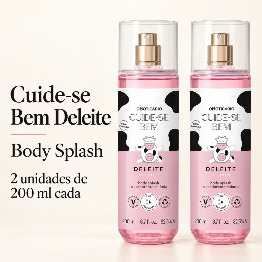 Boticário Body Splash Cuide-se Bem Deleite 200ml (2 Itens) Feminino