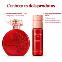 Kit Floratta Red Colônia 75ml Body Spray 100ml O Boticário