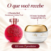 Kit Floratta Red Colônia 75ml + Creme Lily 250g O Boticário - loja online
