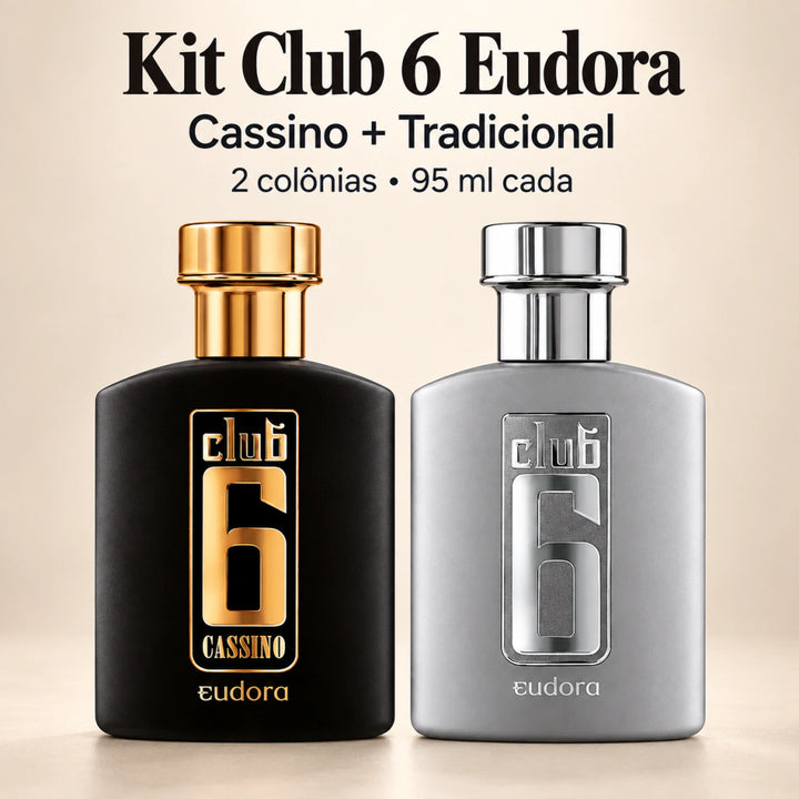 Kit Club 6 Cassino + Tradicional Colônia 95ml Eudora - comprar online