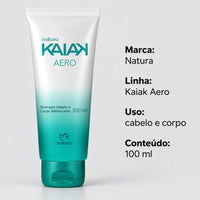 Shampoo Cabelo e Corpo Masculino Natura Kaiak Aero 100 ml - loja online