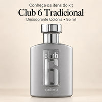 Kit Club 6 Cassino + Tradicional Colônia 95ml Eudora
