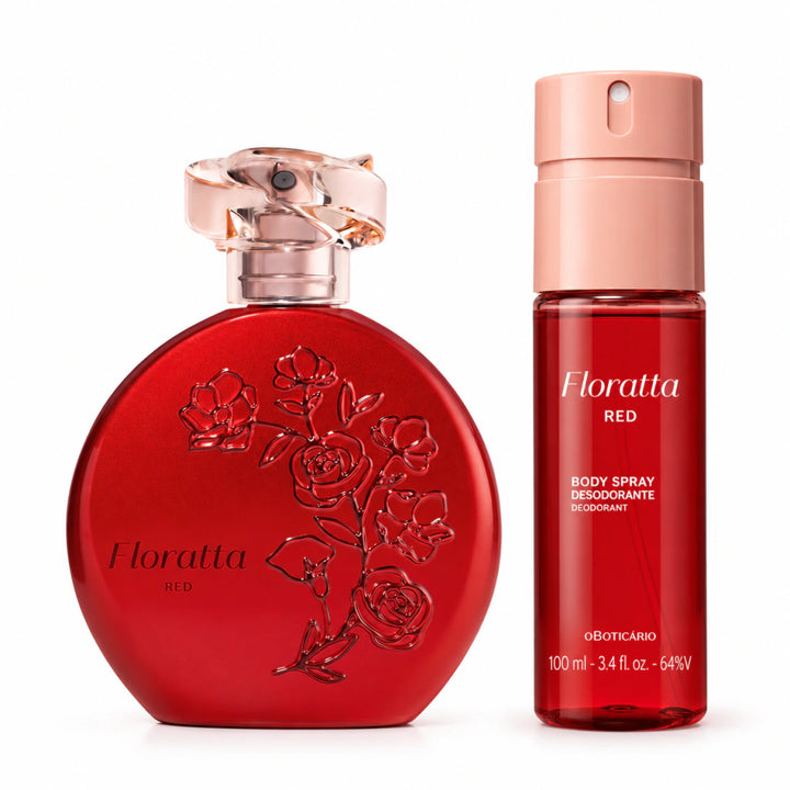 Kit Floratta Red Colônia 75ml Body Spray 100ml O Boticário