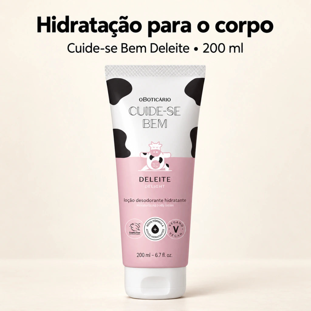 Loção Hidratante Desodorante Cuide-se Bem Deleite 200ml O Boticário - loja online